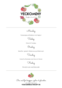 Höstig Veckomeny